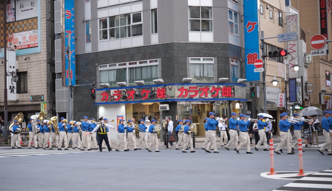 people marching on the street